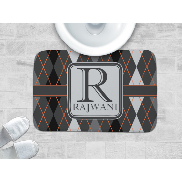 Modern Chic Argyle Memory Foam Bath Mat - LIFESTYLE 34x21