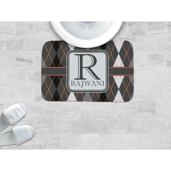 Modern Chic Argyle Memory Foam Bath Mat - LIFESTYLE