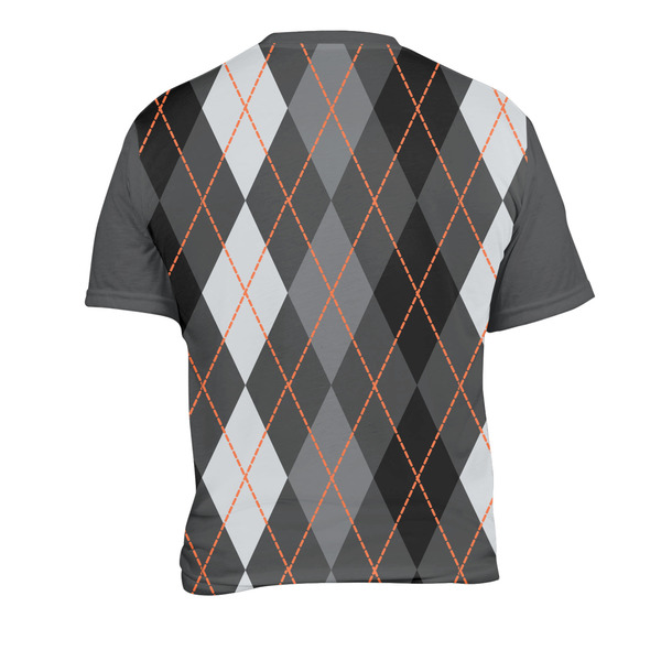 Modern Chic Argyle Men's Crew Neck T Shirt Medium - Back