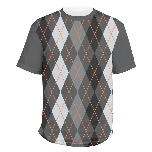 Custom Modern Chic Argyle Men's Crew T-Shirt - 2X Large