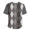 Modern Chic Argyle Men's Crew T-Shirt - 2X Large