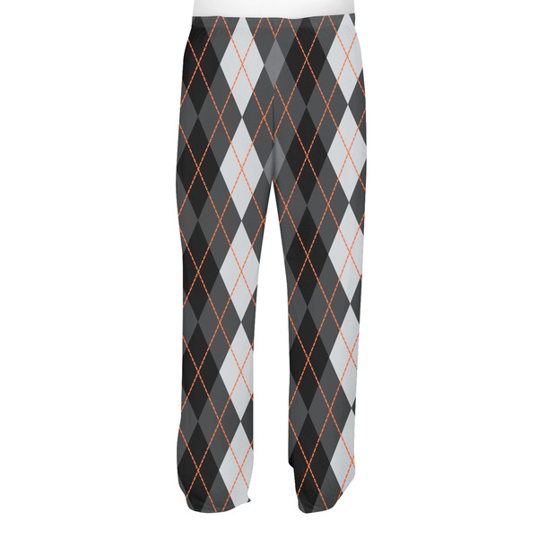 Modern Chic Argyle Men's Pjs Back - on model