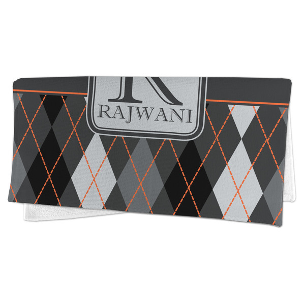 Modern Chic Argyle Microfiber Dish Rag - FOLDED (half)