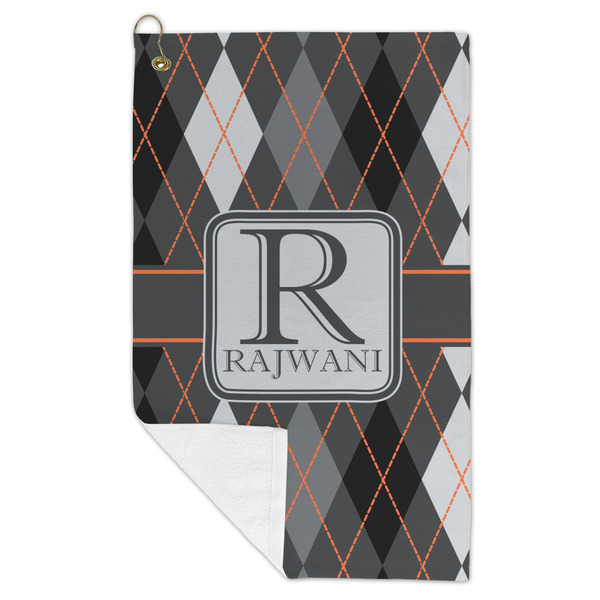 Modern Chic Argyle Microfiber Golf Towels - FOLD