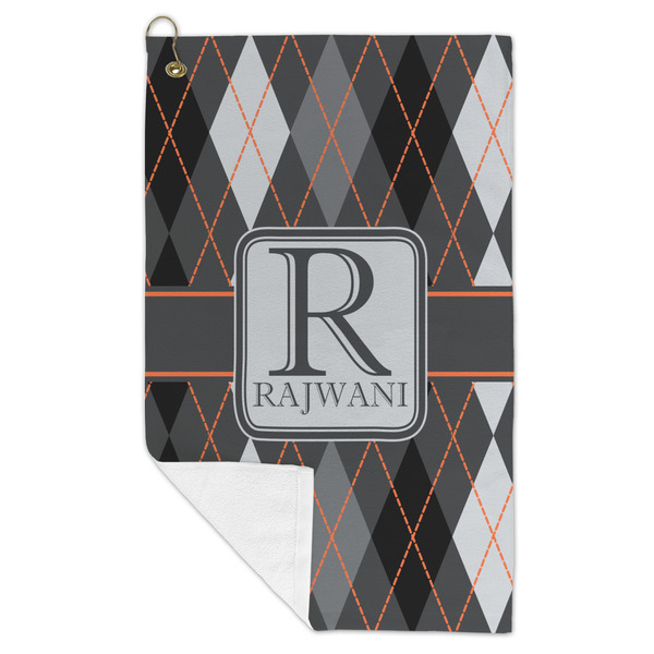 Modern Chic Argyle Microfiber Golf Towels - FOLD