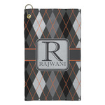 Modern Chic Argyle Microfiber Golf Towel - Small (Personalized)