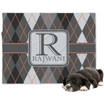 Modern Chic Argyle Dog Blanket - Large (Personalized)