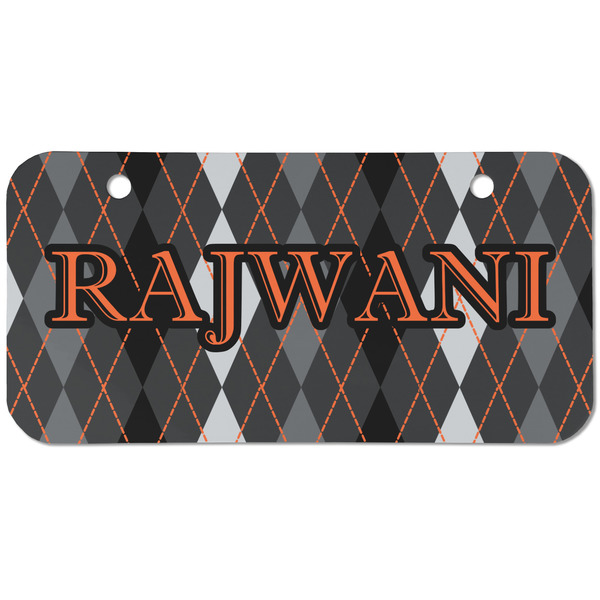 Modern Chic Argyle Mini Bicycle License Plate - Two Holes