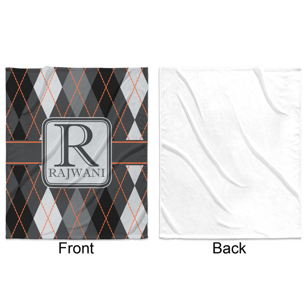 Modern Chic Argyle Minky Blanket - 50"x60" - Single Sided - Front & Back