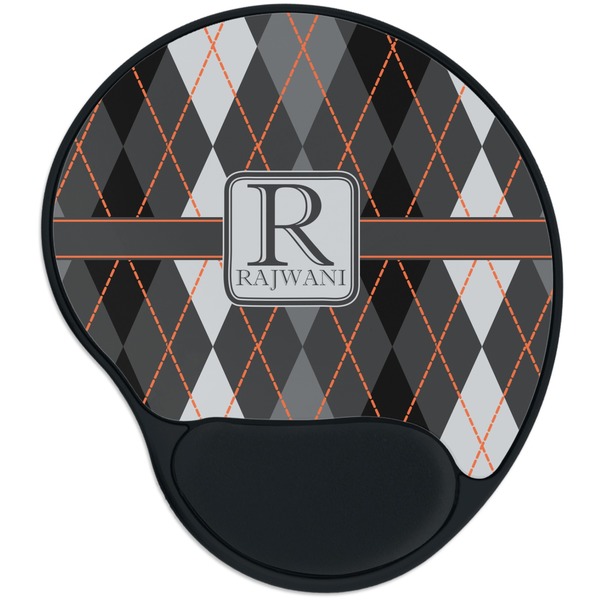 Custom Modern Chic Argyle Mouse Pad with Wrist Support