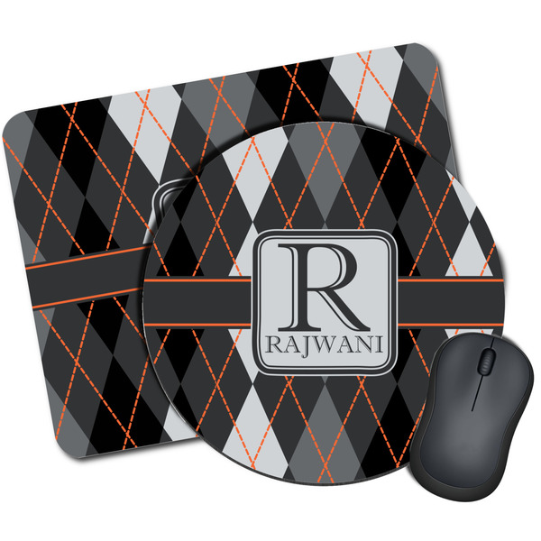 Custom Modern Chic Argyle Mouse Pad (Personalized)