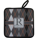 Modern Chic Argyle Pot Holder w/ Name and Initial