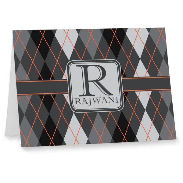 Custom Modern Chic Argyle Note cards (Personalized)