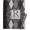 Modern Chic Argyle Notebook Padfolio - Large w/ Name and Initial