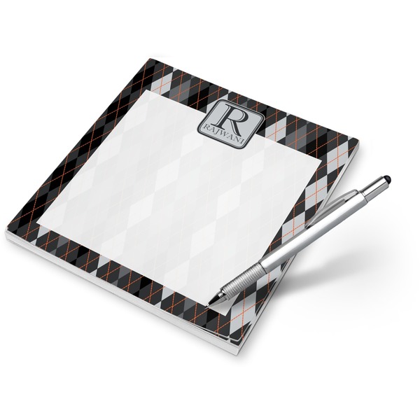 Custom Modern Chic Argyle Notepad (Personalized)