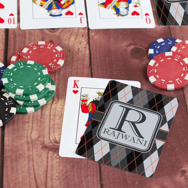 Modern Chic Argyle On Table with Poker Chips