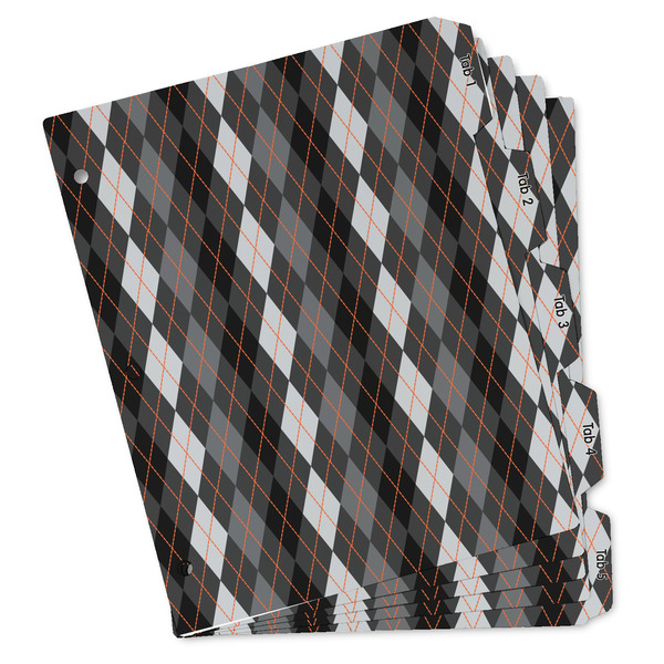 Custom Modern Chic Argyle Binder Tab Divider - Set of 5 (Personalized)