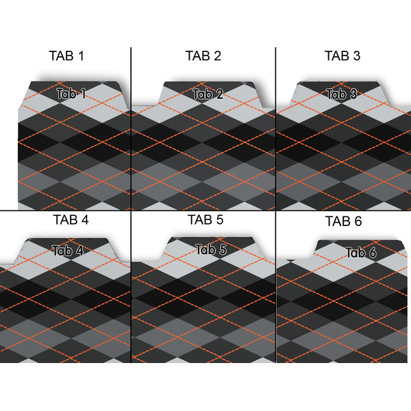 Modern Chic Argyle Page Dividers - Set of 6 - Approval