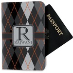 Modern Chic Argyle Passport Holder - Fabric (Personalized)