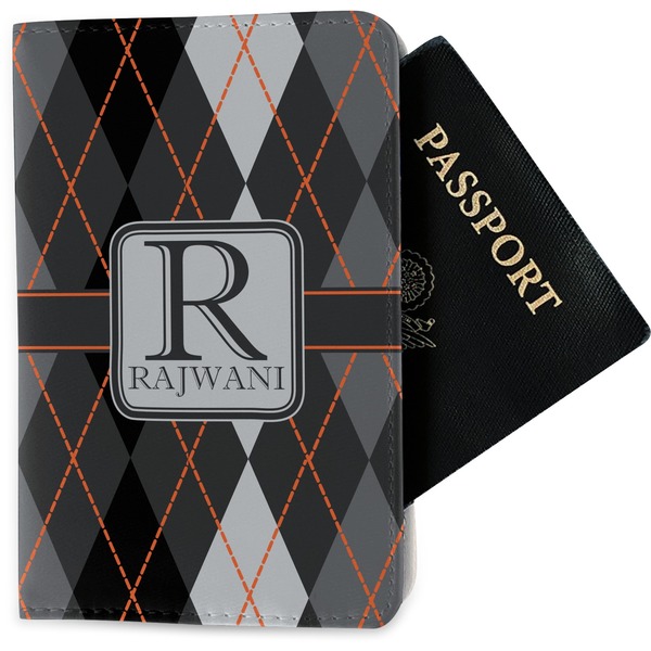 Custom Modern Chic Argyle Passport Holder - Fabric (Personalized)