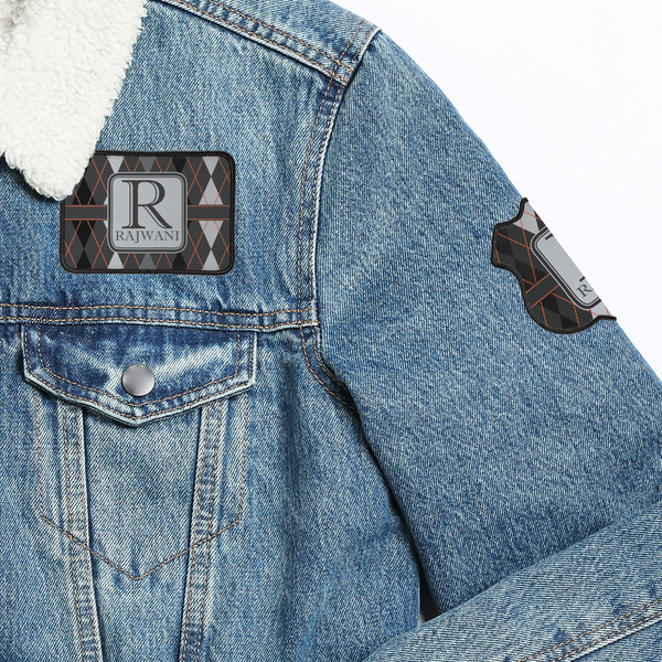 Modern Chic Argyle Patches Lifestyle Jean Jacket Detail