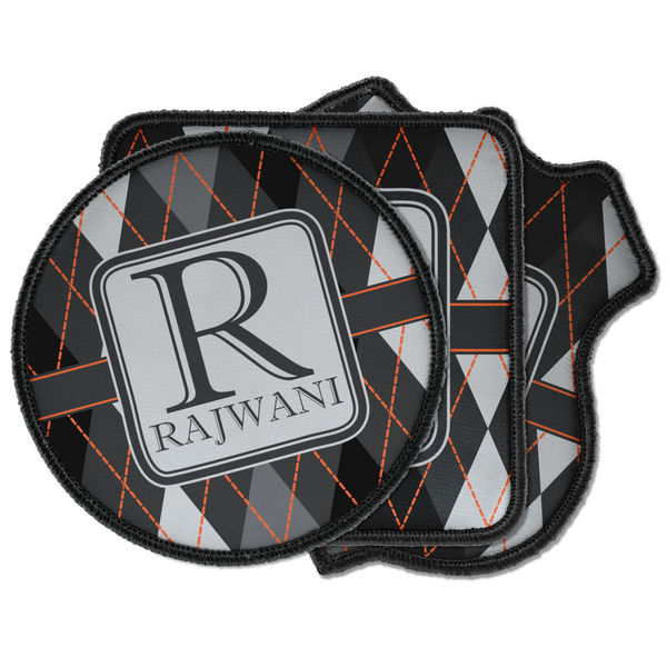 Custom Modern Chic Argyle Iron on Patches (Personalized)