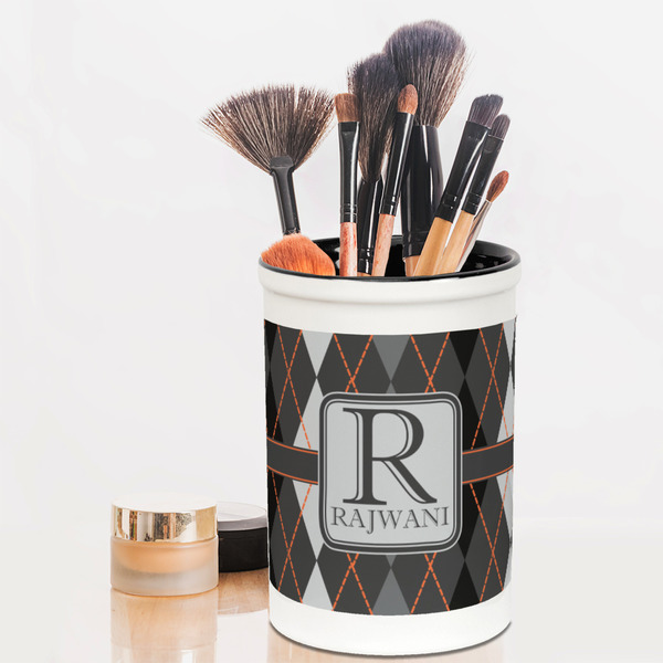 Modern Chic Argyle Pencil Holder - LIFESTYLE makeup