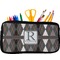 Modern Chic Argyle Neoprene Pencil Case - Small w/ Name and Initial