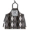 Modern Chic Argyle Apron Without Pockets w/ Name and Initial