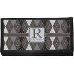 Modern Chic Argyle Canvas Checkbook Cover (Personalized)