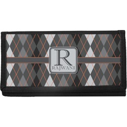 Modern Chic Argyle Canvas Checkbook Cover (Personalized)