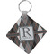 Modern Chic Argyle Personalized Diamond Key Chain