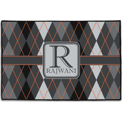 Modern Chic Argyle Door Mat - 36"x24" (Personalized)