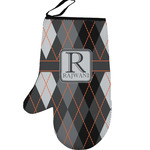 Modern Chic Argyle Left Oven Mitt (Personalized)