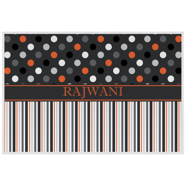 Modern Chic Argyle Personalized Placemat (Back)