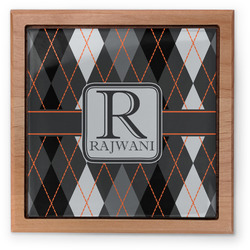 Modern Chic Argyle Pet Urn w/ Name and Initial