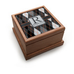 Modern Chic Argyle Pet Urn w/ Name and Initial