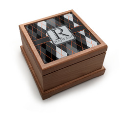 Modern Chic Argyle Pet Urn w/ Name and Initial