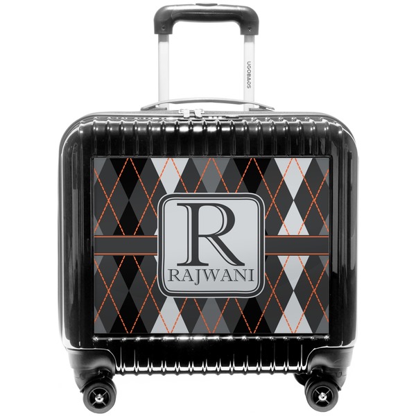 Custom Modern Chic Argyle Pilot / Flight Suitcase (Personalized)