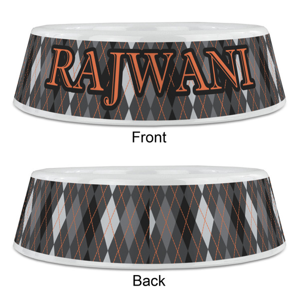 Modern Chic Argyle Plastic Pet Bowls - Large - APPROVAL