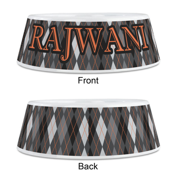 Modern Chic Argyle Plastic Pet Bowls - Medium - APPROVAL