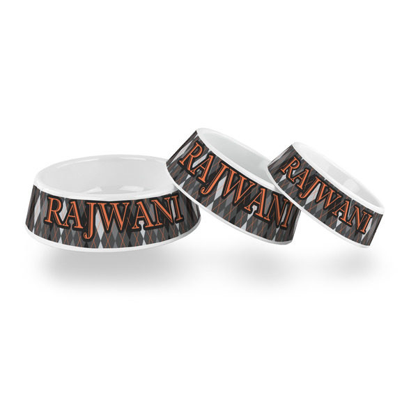 Modern Chic Argyle Plastic Pet Bowls - PARENT MAIN