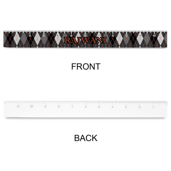 Modern Chic Argyle Plastic Ruler - 12" - APPROVAL