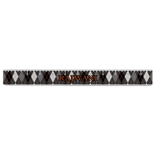 Modern Chic Argyle Plastic Ruler - 12" - FRONT