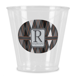 Modern Chic Argyle Plastic Shot Glass (Personalized)