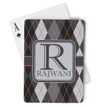 Modern Chic Argyle Playing Cards (Personalized)