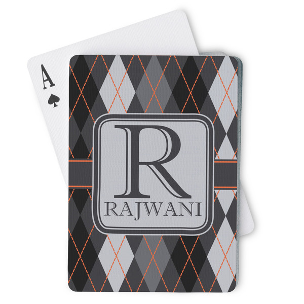 Custom Modern Chic Argyle Playing Cards (Personalized)