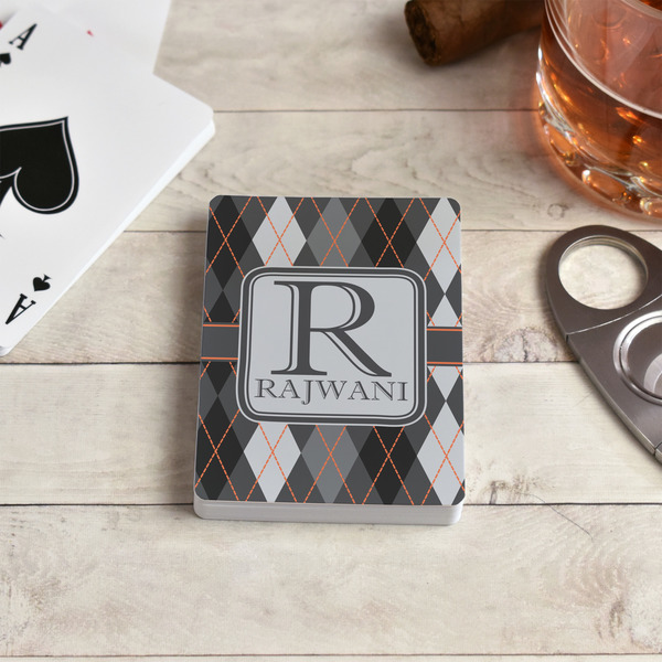 Modern Chic Argyle Playing Cards - In Context