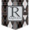 Modern Chic Argyle Iron On Faux Pocket (Personalized)