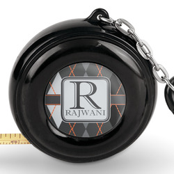 Modern Chic Argyle Pocket Tape Measure - 6 Ft w/ Carabiner Clip (Personalized)